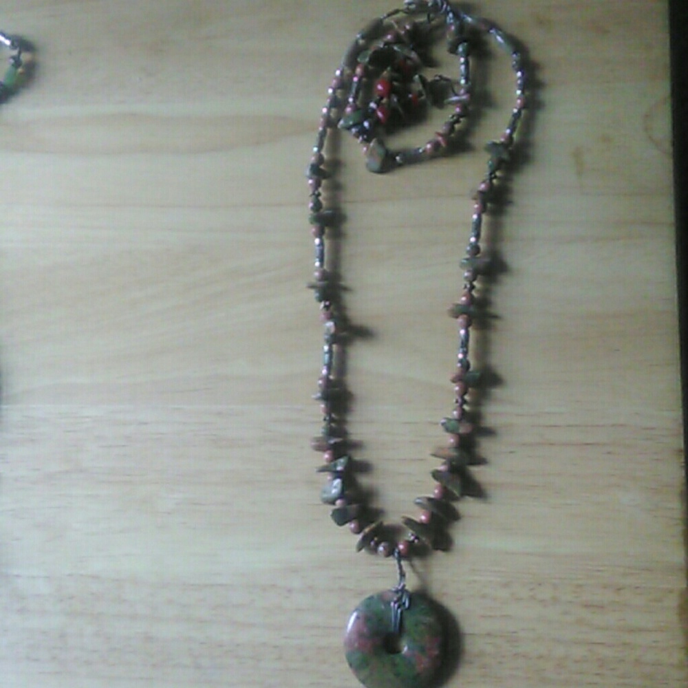 All natural gemstone necklace